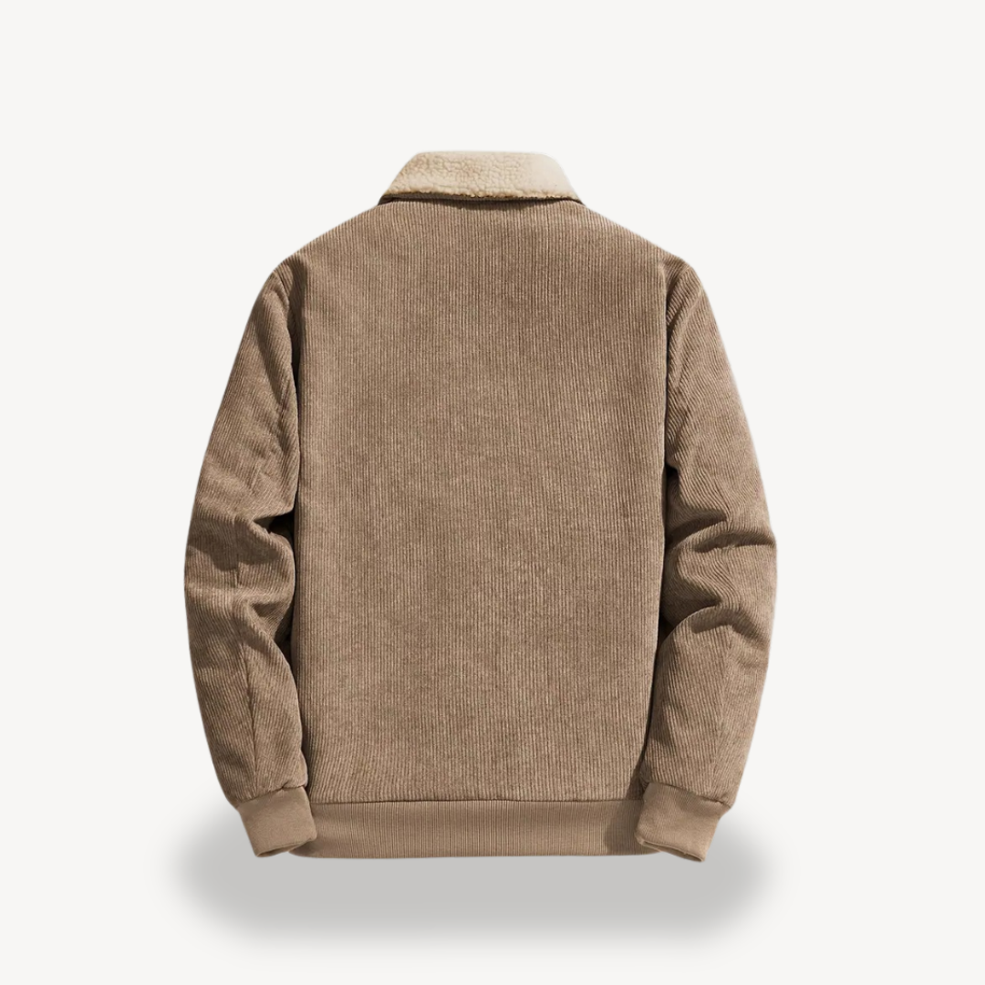 Men’s Bomber Jacket with Sherpa Lining – Classic Zip-Up Style