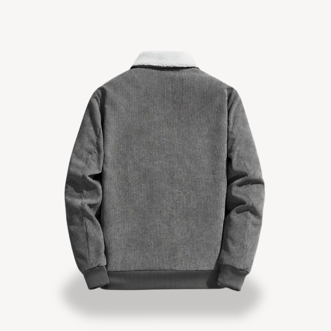 Men’s Bomber Jacket with Sherpa Lining – Classic Zip-Up Style