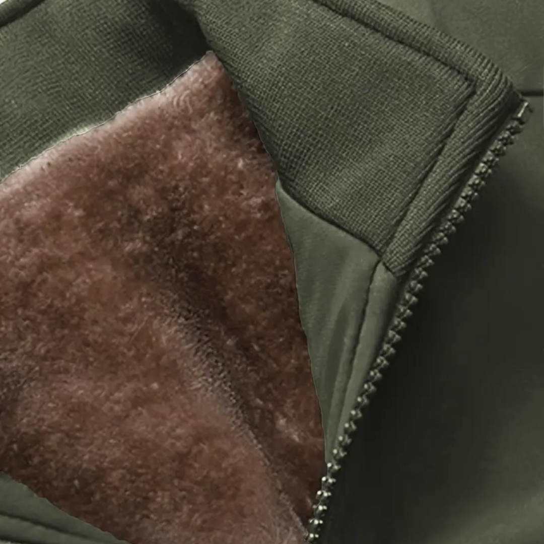 Men’s Sherpa-Lined Jacket – Structured Zip-Up Design