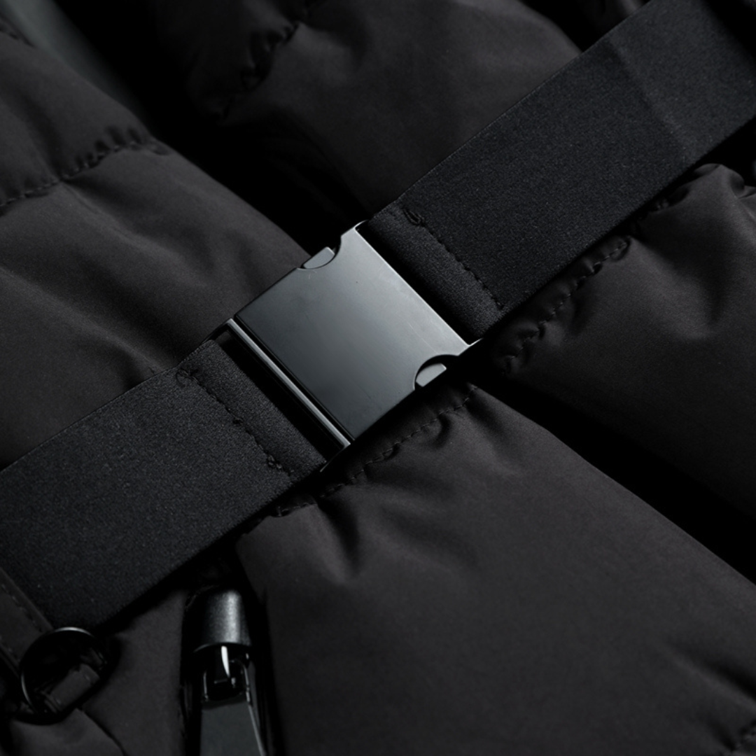 Women’s Belted Puffer Jacket – Contemporary Fitted Design