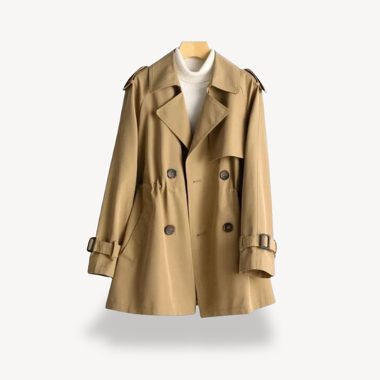 Women’s Double-Breasted Trench Coat – Timeless Button-Up Outerwear