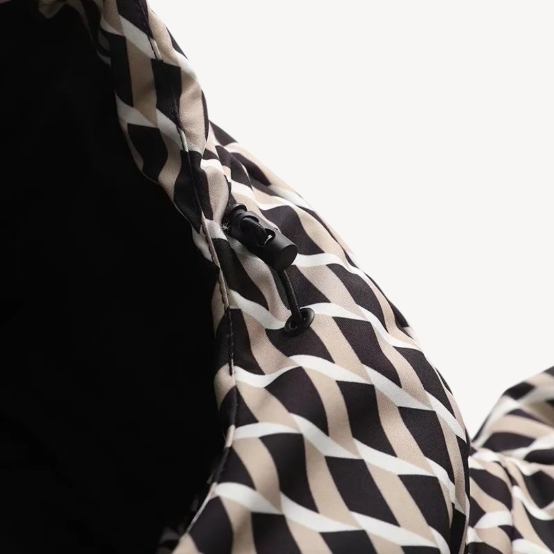 Women’s Hooded Belted Puffer Jacket – Quilted Longline Design