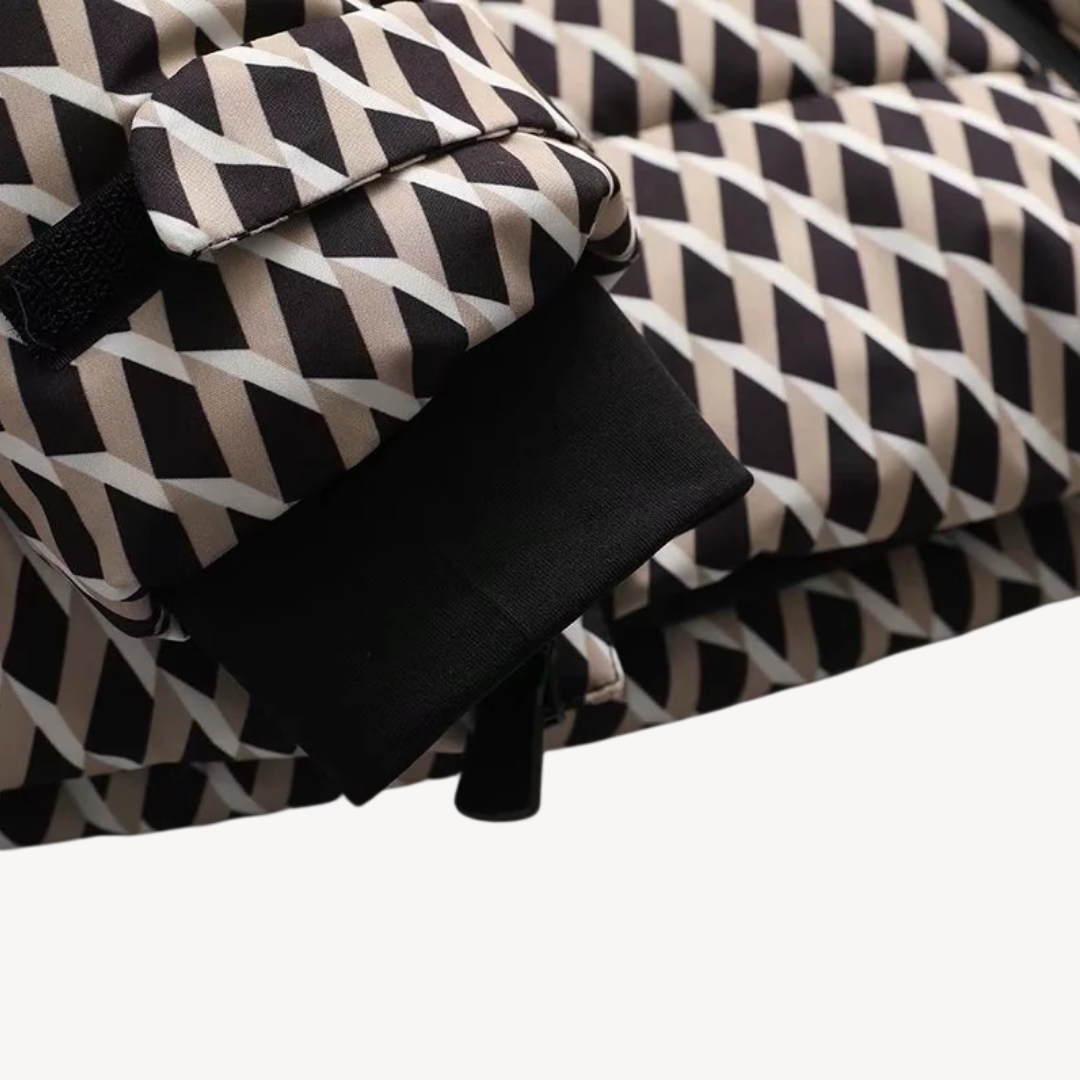 Women’s Hooded Belted Puffer Jacket – Quilted Longline Design