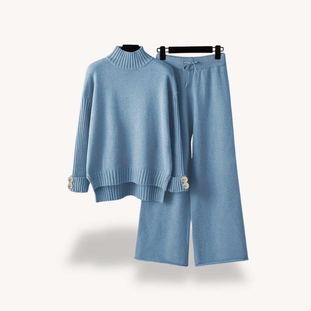 Women’s Sweater and Trousers Set – Two-Piece Lounge Outfit