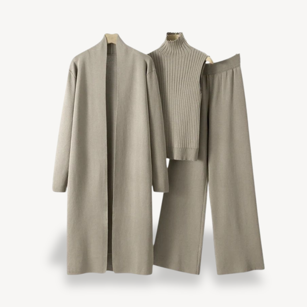 Women’s 3-Piece Lounge Set – Elegant Layered Outfit