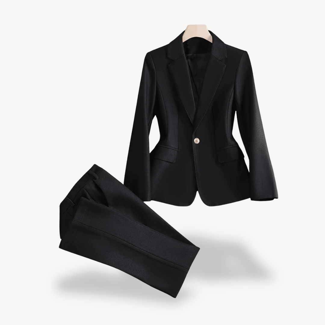 Women’s Tailored Blazer and Trousers Set – Elegant Two-Piece Formal Suit